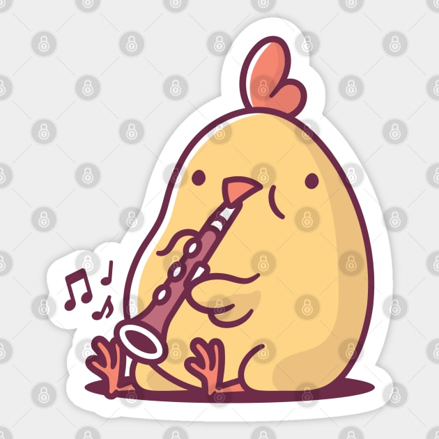 Clarinet Chick Sticker by zoljo